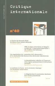 Christophe Jaffrelot et Nadège Ragaru - Critique internationale N° 40, Juillet-Septe : .