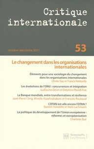 Le changement dans les organisations internationales