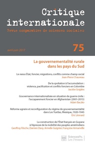  Sciences Po - Critique internationale N° 75 : .
