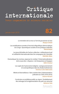 Hélène Combes - Critique internationale N° 82, janvier-mars 2019 : .