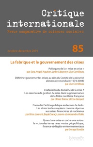  Revue - Critique internationale N° 85 : .