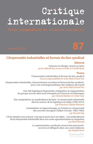  Sciences Po - Critique internationale N° 87 : .