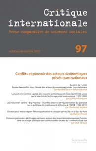 Conflits et pouvoir des acteurs économiques privés transnationaux