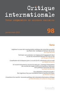 Hélène Combes - Critique internationale N° 98, janvier-mars 2023 : Varia.