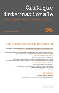 Hélène Combes - Critique internationale N° : Les acteurs confessionnels du développement.