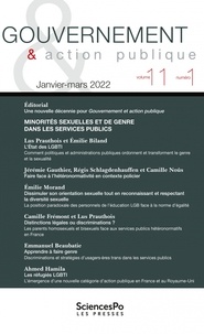 Patrick Hassenteufel et Andy Smith - Gouvernement & action publique Volume 11 N° 1, janvier-mars 2022 : Minorités sexuelles et de genre dans les services publics.