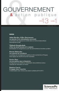  Sciences Po - Gouvernement & action publique Volume 13 N° 1, janvier-mars 2024 : Varia.