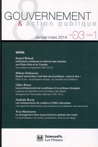 Daniel Béland - Gouvernement & action publique Volume 3 N° 1, Janvier-mars 2014 : Varia.
