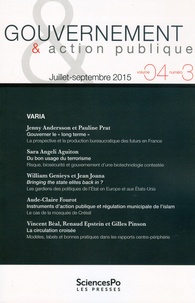 Philippe Bezes et Patrick Hassenteufel - Gouvernement & action publique Volume 4 N° 3, juillet-septembre 2015 : .