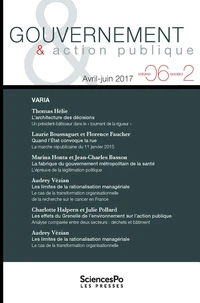 Gouvernement & action publique Volume 6 N° 2, avril-juin 2017