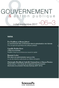 Gouvernement & action publique Volume 6 N° 3, juillet-septembre 2017