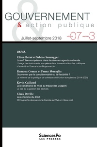 Philippe Bezes et Patrick Hassenteufel - Gouvernement & action publique Volume 7 N° 3, juillet-septembre 2018 : Varia.