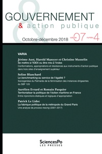 Philippe Bezes et Patrick Hassenteufel - Gouvernement & action publique Volume 7 N° 4, décembre 2018 : .