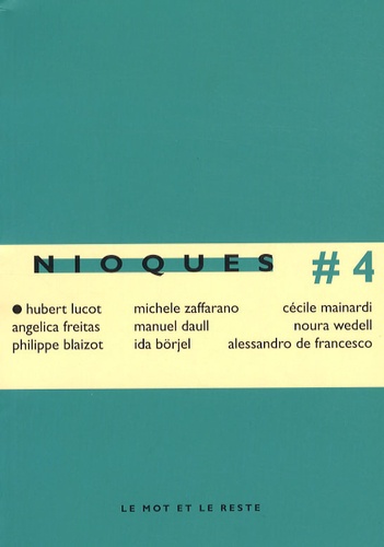 Hubert Lucot et Angélica Freitas - Nioques N° 4 : .
