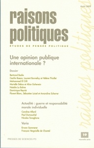 Bertrand Badie et Alice Goheneix - Raisons politiques N° 19, Août 2005 : Une opinion publique internationale ?.