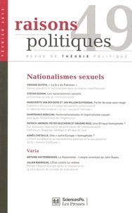 Alexandre Jaunait et Amélie Le Renard - Raisons politiques N° 49, Février 2013 : Nationalismes sexuels.