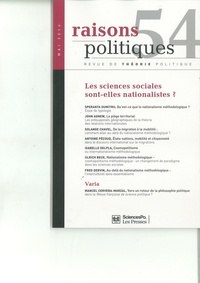Speranta Dumitru et John Agnew - Raisons politiques N° 54 : Les sciences sociales sont-elles nationalistes ?.