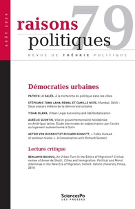 Benjamin Boudou - Raisons politiques N° 79, août 2020 : Démocraties urbaines.