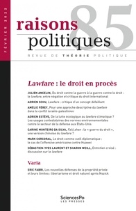Benjamin Boudou - Raisons politiques N° 85, février 2022 : Lawfare : le droit en procès.