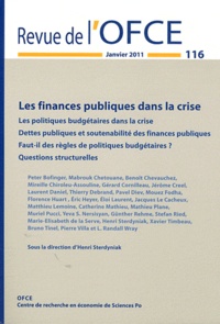 Henri Sterdyniak - Revue de l'OFCE N° 116, janvier 2011 : Les finances publiques dans la crise.