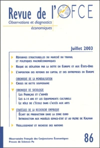 Revue de l'OFCE N° 86 Juillet 2003