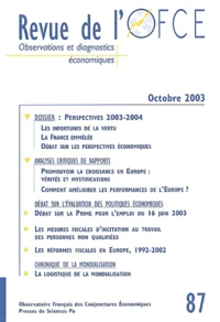 Revue de l'OFCE