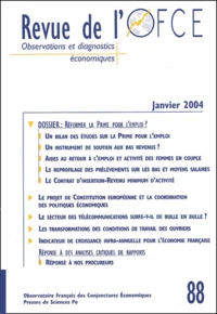 Revue de l'OFCE N° 88 - Janvier 2004