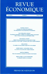 Revue économique N° 4 - Volume 56, juillet 2005