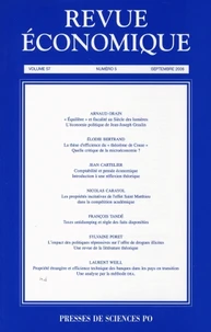 Revue économique N° 57, septembre 2006