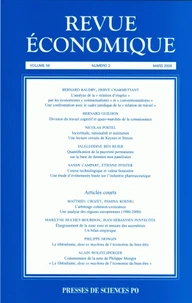 Revue économique N° 59, Tome 2, Mars 2008