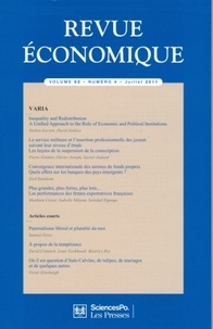 Jean-Marc Tallon - Revue économique N° 62-4, juillet 201 : .