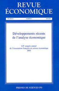 Développements récents de l'analyse économique