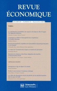  Sciences Po - Revue économique Volume 61 N° 5, Sept : .