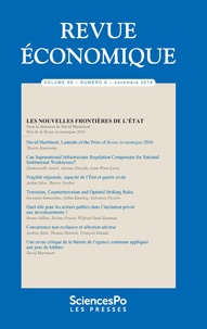 David Martimort - Revue économique Volume 69 N° 6, novembre 2018 : Les nouvelles frontières de l'Etat.