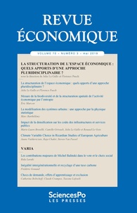 Gallo julie Le et Florence Puech - Revue économique Volume 70 N°3, mai 2019 : .
