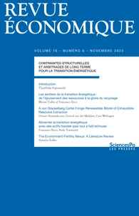 Revue économique Volume 76 N°6