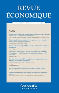  Sciences Po - Revue économique Volume N° 71, 2020-4 : .