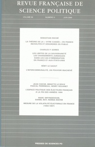 Sciences Po - Revue française de science politique Volume 50 N° 3, Juin 2000 : .