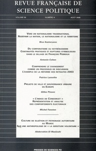 Riva Kastoryano et Antonin Cohen - Revue française de science politique Volume 56 N° 4, Août : .