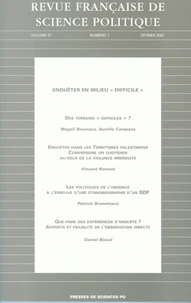 Enquêter en milieu "difficile"