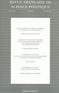 Gilles Pinson et Valérie Sala Pala - Revue française de science politique Volume 57 N° 5, Octobre 2007 : .