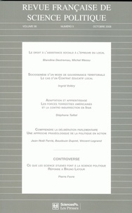 Blandine Destremau et Michel Messu - Revue française de science politique Volume 58 N° 5, Octobre 2008 : .