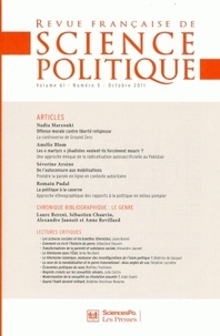 Yves Déloye - Revue française de science politique Volume 61 N° 5, Octobre 2011 : Varia.