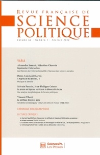Yves Déloye - Revue française de science politique Volume 62 N° 1, févr : .