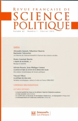 Yves Déloye - Revue française de science politique Volume 62 N° 1, févr : .