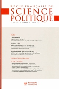 Yves Déloye - Revue française de science politique Volume 62 N° 3, juin : .