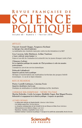  Revue - Revue française de science politique Volume 68 N°1 : .