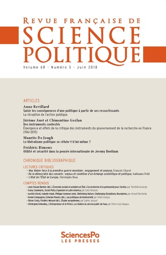  Revue - Revue française de science politique Volume 68 N°3, juillet 2018 : .