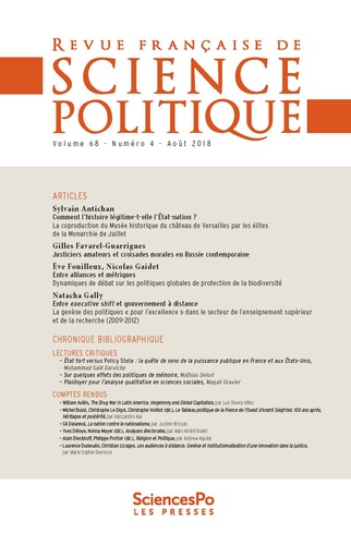 Yves Déloye - Revue française de science politique Volume 68 N° 4, août 2018 : .