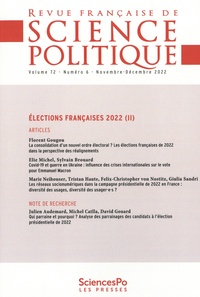 Yves Déloye - Revue française de science politique Volume 72 n°6, Novembre-Décembre 2022 : .